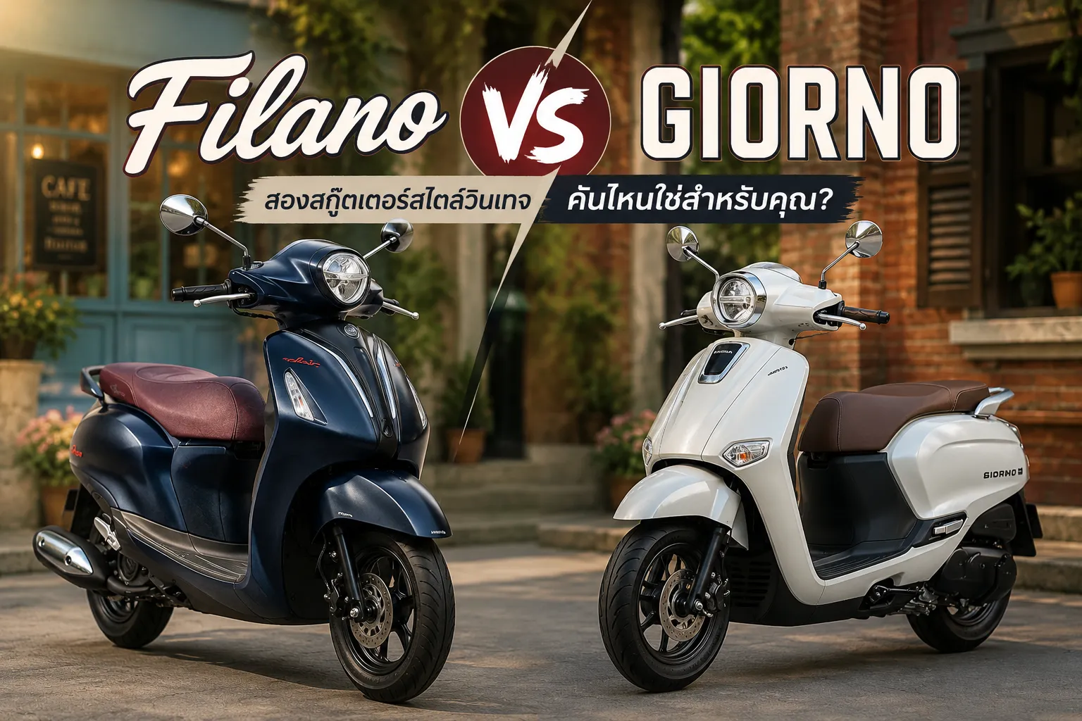 Filano vs Giorno: สองสกู๊ตเตอร์สไตล์วินเทจคันไหนใช่สำหรับคุณ?