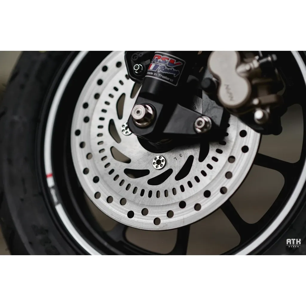 น็อตดอกไม้ก้นหอย ยึดจานเบรคหน้า Honda Giorno 125 สีเลส (ชุดละ 4 ตัว) พร้อมจัดส่ง - อะไหล่แต่ง Giorno+