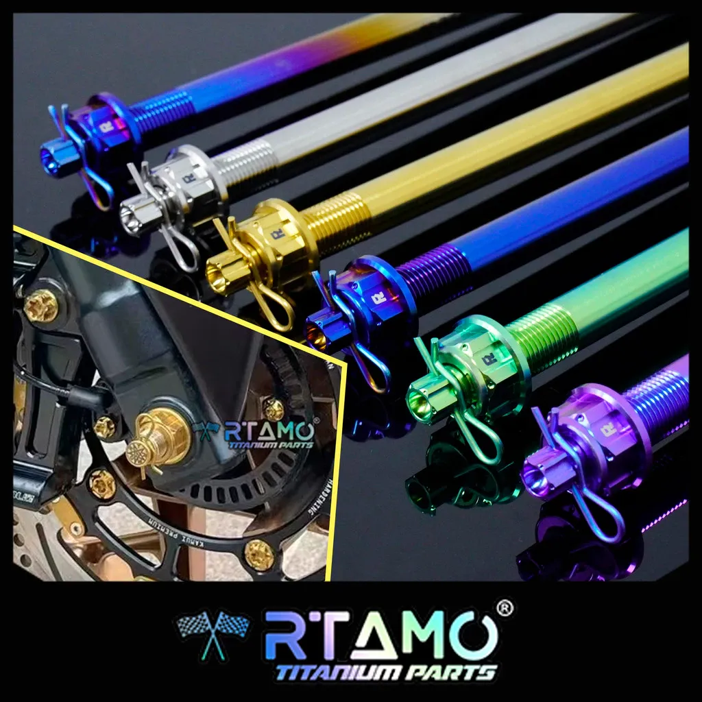 RTAMO Titanium Gr5 แกนล้อหน้า Honda Forza Xmax Giorno Monkey PCX Lead Wave