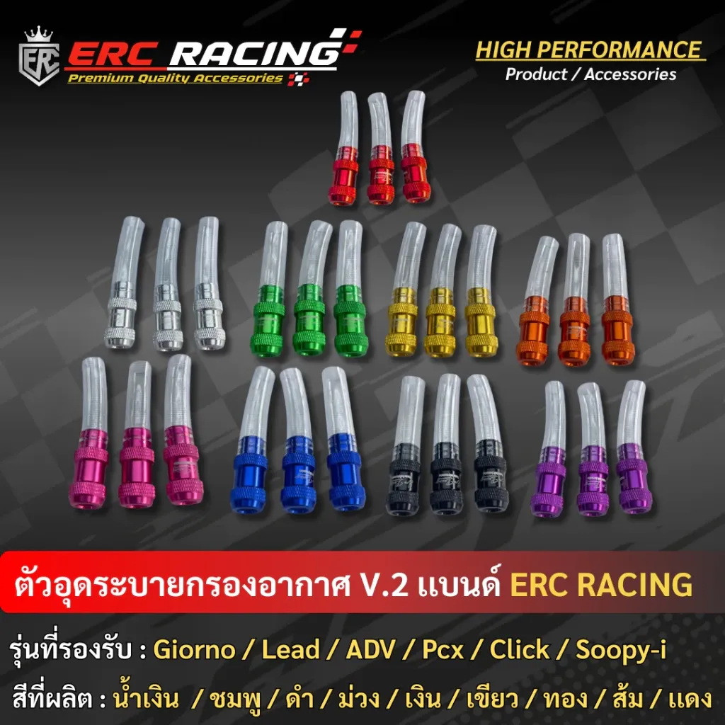 ชุดอุดท่อระบายกรองอากาศ V.2 3 ชิ้น สำหรับ Honda Giorno+ / LEAD125 / Forza / Click