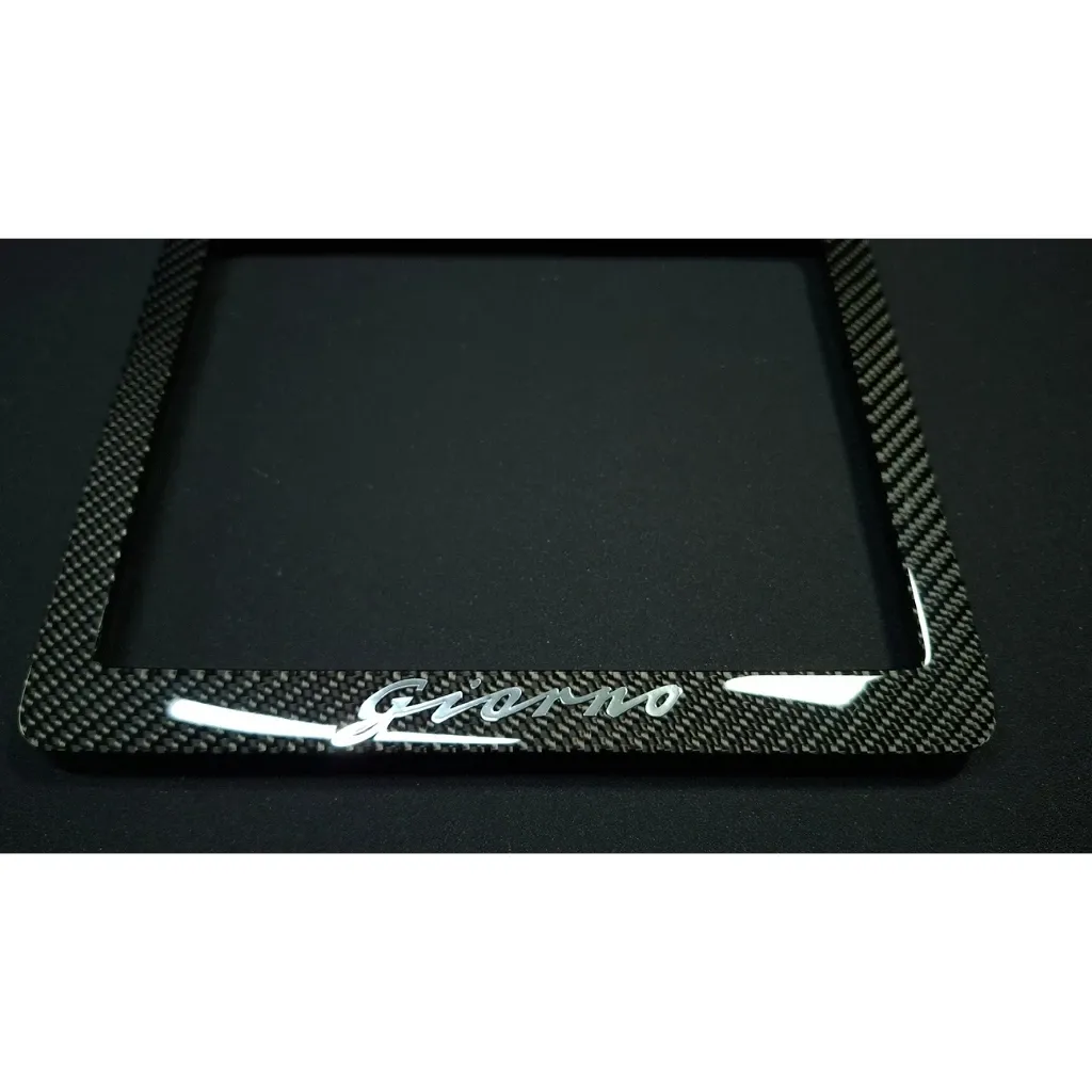 กรอบป้ายทะเบียน Honda Giorno หุ้มคาร์บอนแท้ ลายที่ 2 (พร้อมส่ง)