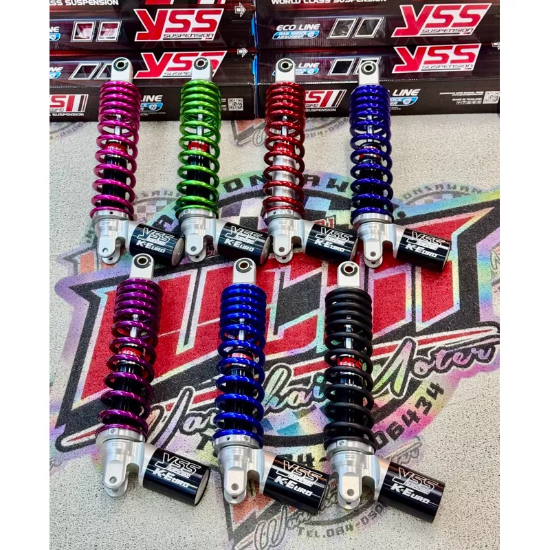 โช๊ค YSS K-Euro แท้ ตรงรุ่น Giorno+ (ใส่ Lead125, Grand Filano 2023+) สปริงพาวเดอร์โค้ท