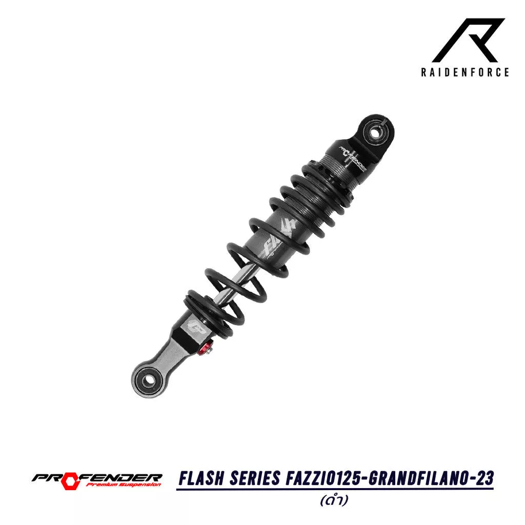 โช้คอัพหลัง PROFENDER FLASH Series สำหรับ Honda Giorno 23, Yamaha Fazzio 125, Grand Filano - สีดำ