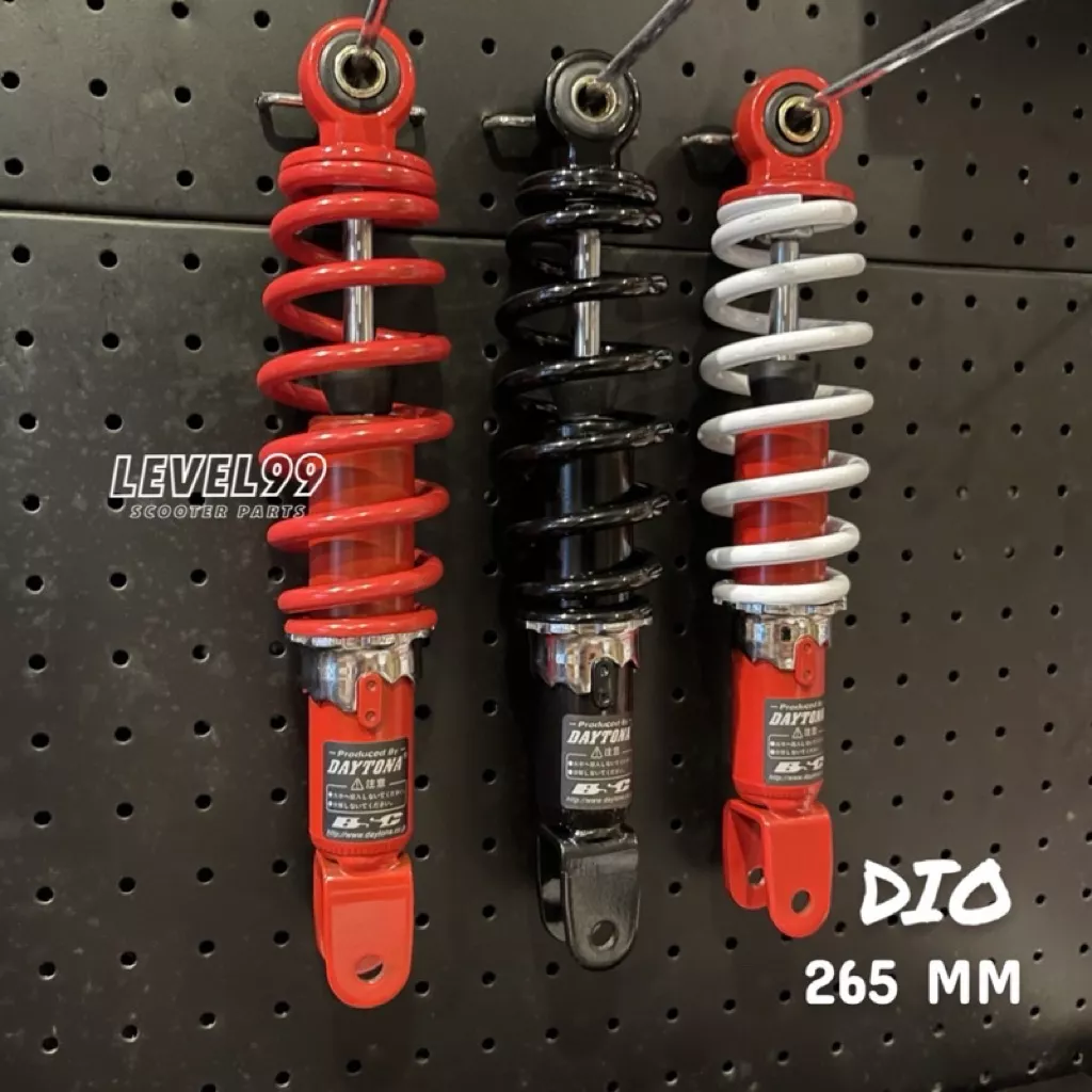 โช๊คหลัง Daytona 265mm สำหรับ Honda Dio Giorno Julio (สูงเท่าเดิม)