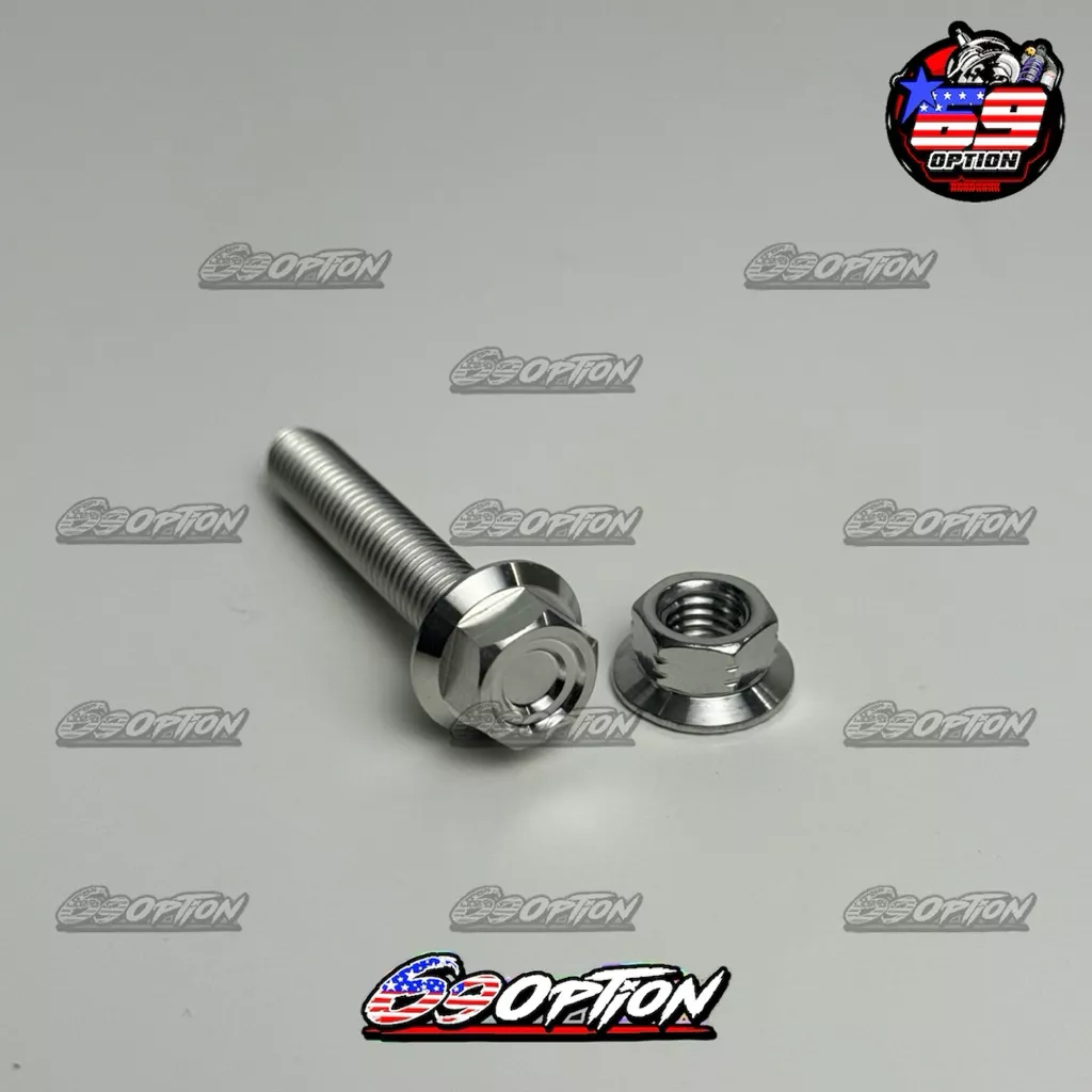 น็อตโช๊คหลัง Honda Giorno สำหรับโช๊คแต่ง (Ohlins/Profender) สแตนเลสแท้ by เฮงสกรู