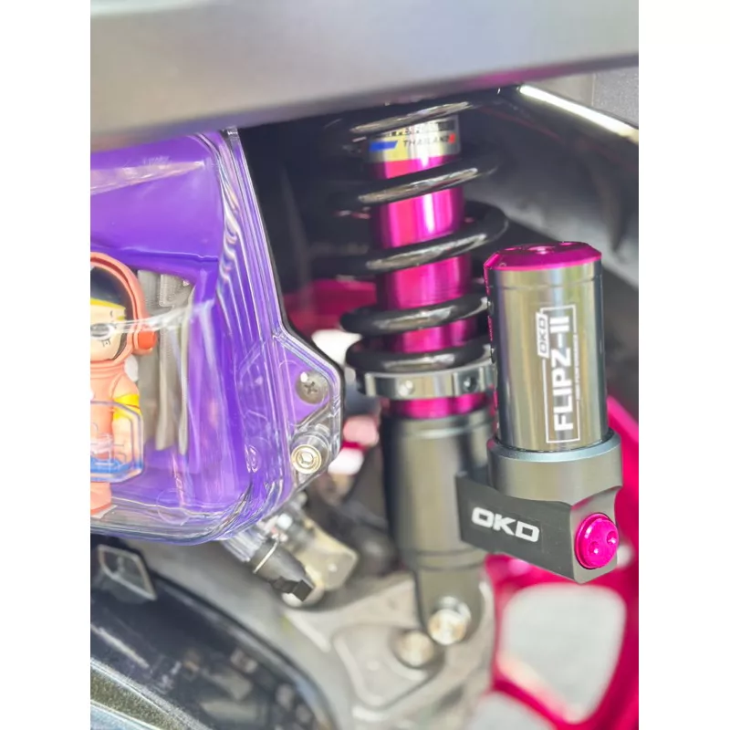 โช๊คหลัง OKD รุ่น Flipz-II (มีซับแท้งค์) สำหรับ Honda Giorno+ | สูง 320mm รับประกัน 1 ปี