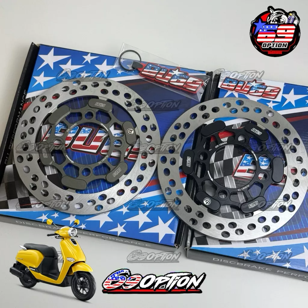 จานดิสก์เบรกหน้า BU69 แท้ Honda Giorno CBS (190 มม.)