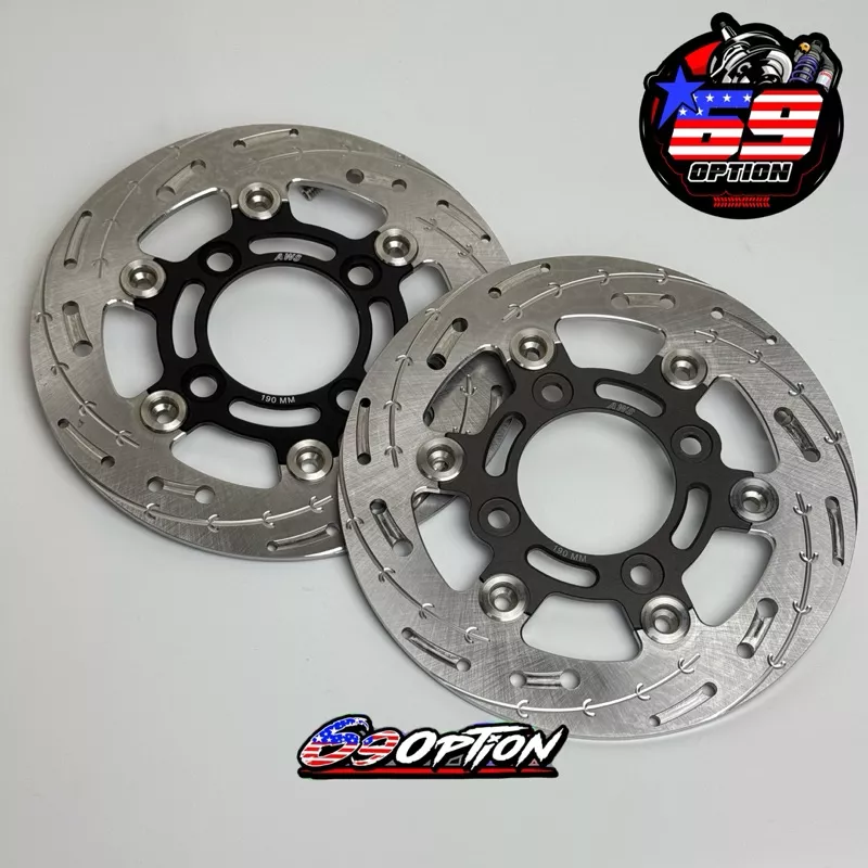 จานเบรคแต่ง Honda Giorno / Lead125 ขนาด 190มม. ลายกิ่งไม้ งาน AWS