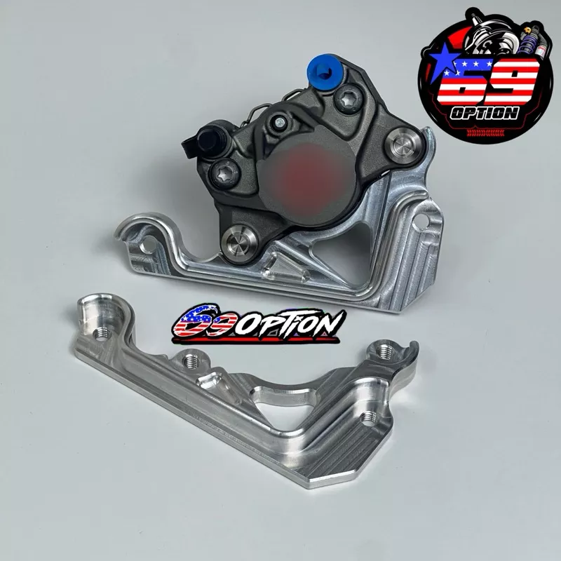 ขาปั้มปักข้าง สำหรับ Honda Giorno+ ABS (จาน 220 มม.) งานตัดเข้ารูป - อะไหล่แต่ง Giorno+