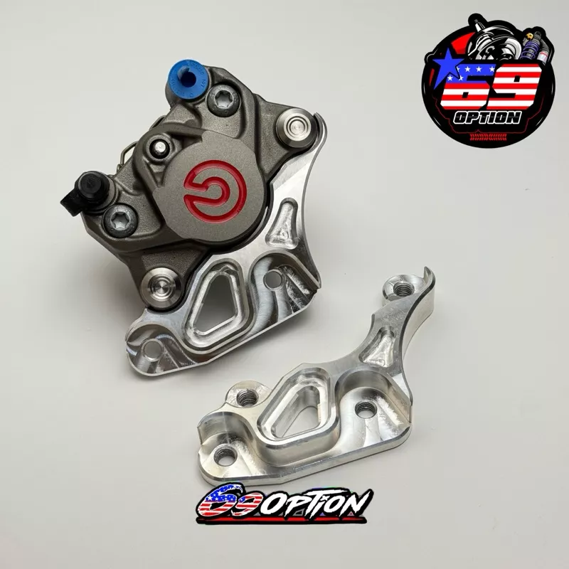 ขาจับปั้มเบรคหน้า Honda Giorno จานดิสก์ 190 มม. (ปั้มปักข้าง)