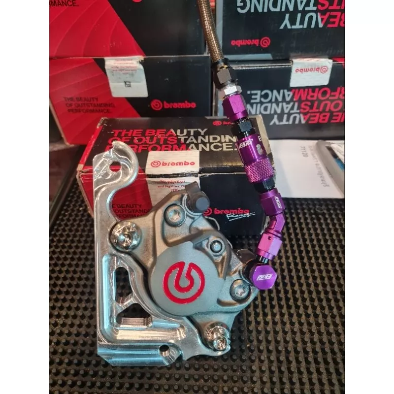 ปั๊มเบรค Brembo แท้ Honda Giorno ABS / ไม่มี ABS, Lead125 พร้อมสายและขาจับ