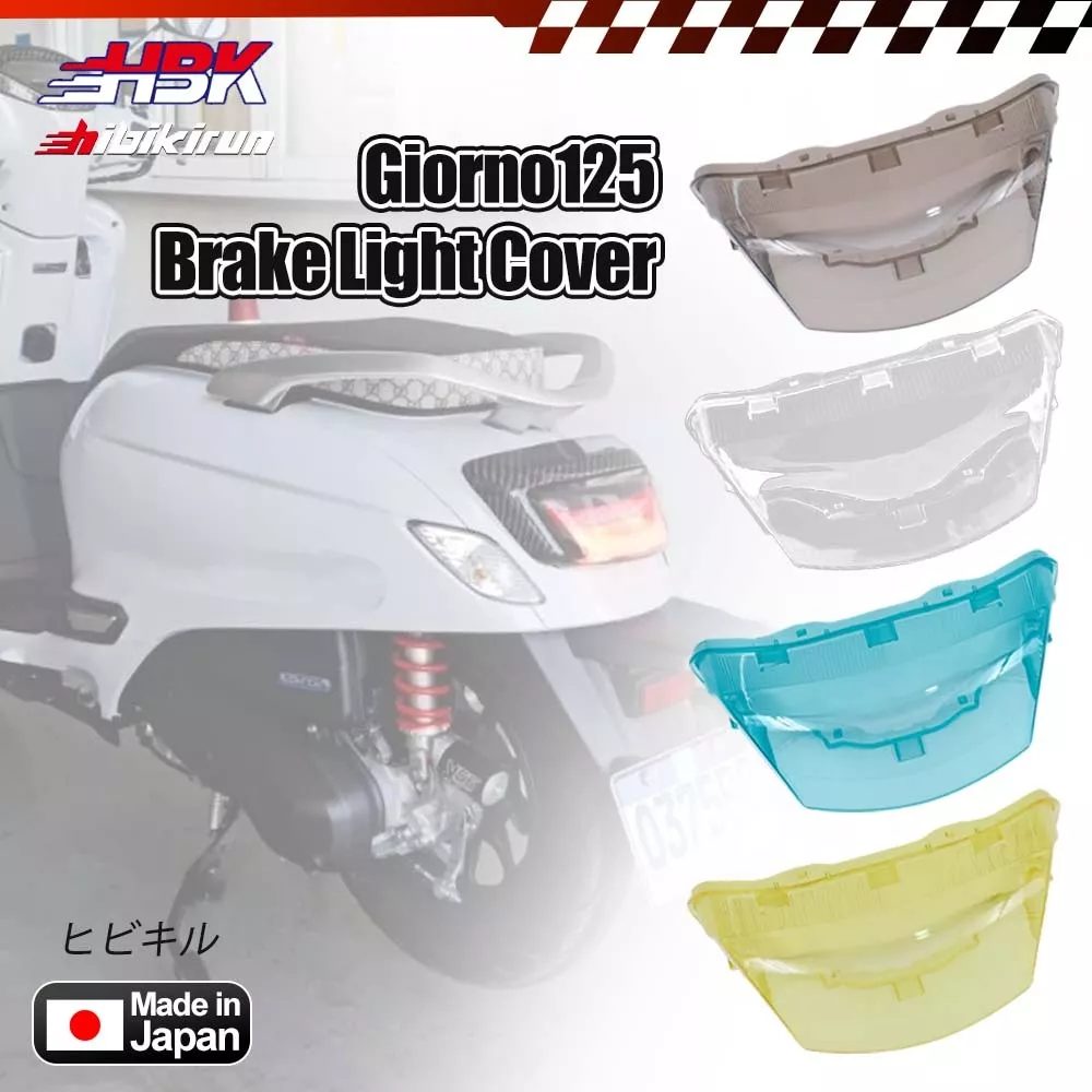 MOTOR KING ครอบไฟท้าย Giorno+ 125 (เลือกสี: ใส, สโมค, ฟ้า, เหลือง) - อะไหล่แต่ง Giorno+