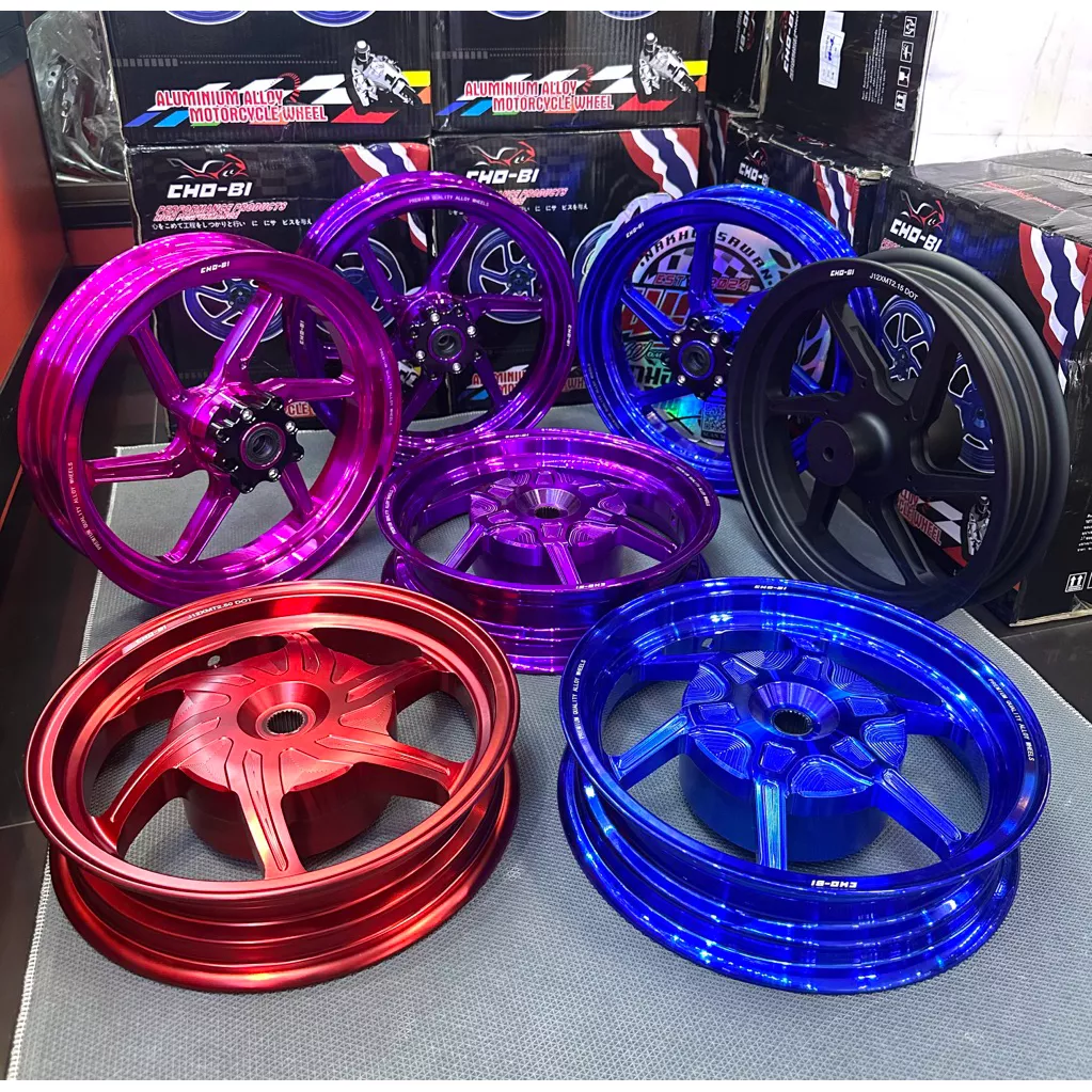 ล้อแม็ก CNC Shobi (โชบิ) ตรงรุ่น Honda Giorno+ (ABS/CBS) มี 7 สี - อะไหล่แต่ง Giorno+