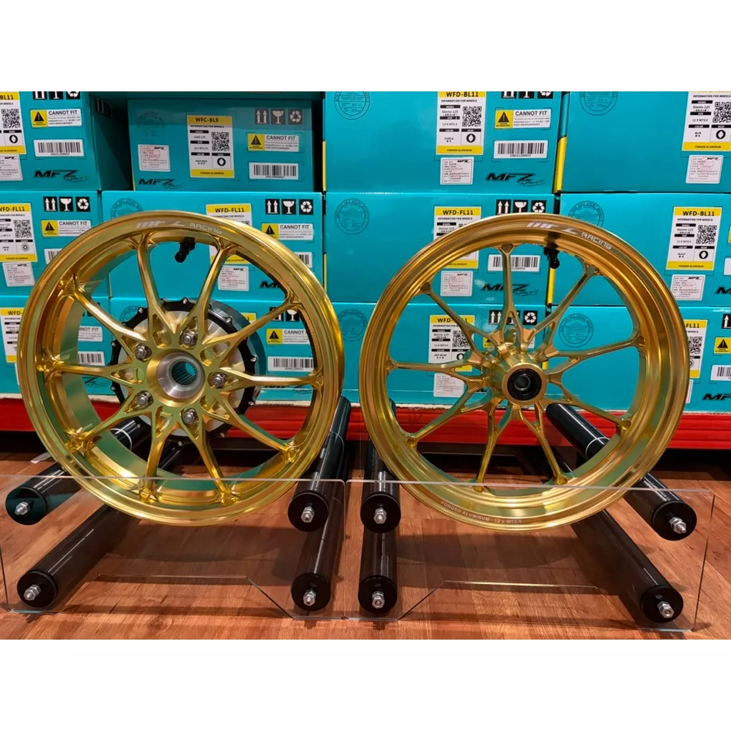 ล้อฟอร์จ MFZ (ดุมเต็ม) สีทอง สำหรับ Honda Giorno - อะไหล่แต่ง Giorno+