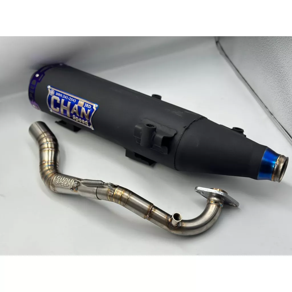 ท่อผ่า Giorno ChanSpeed (หมก/ดัง) คอสแตนเลส | คอไทเทเนียม พร้อมส่ง - อะไหล่แต่ง Giorno+