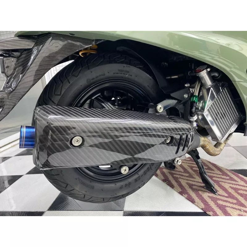 ครอบท่อไอเสีย Honda Giorno คาร์บอนแท้ ลาย 4 และ ลาย 2 - อะไหล่แต่ง Giorno+