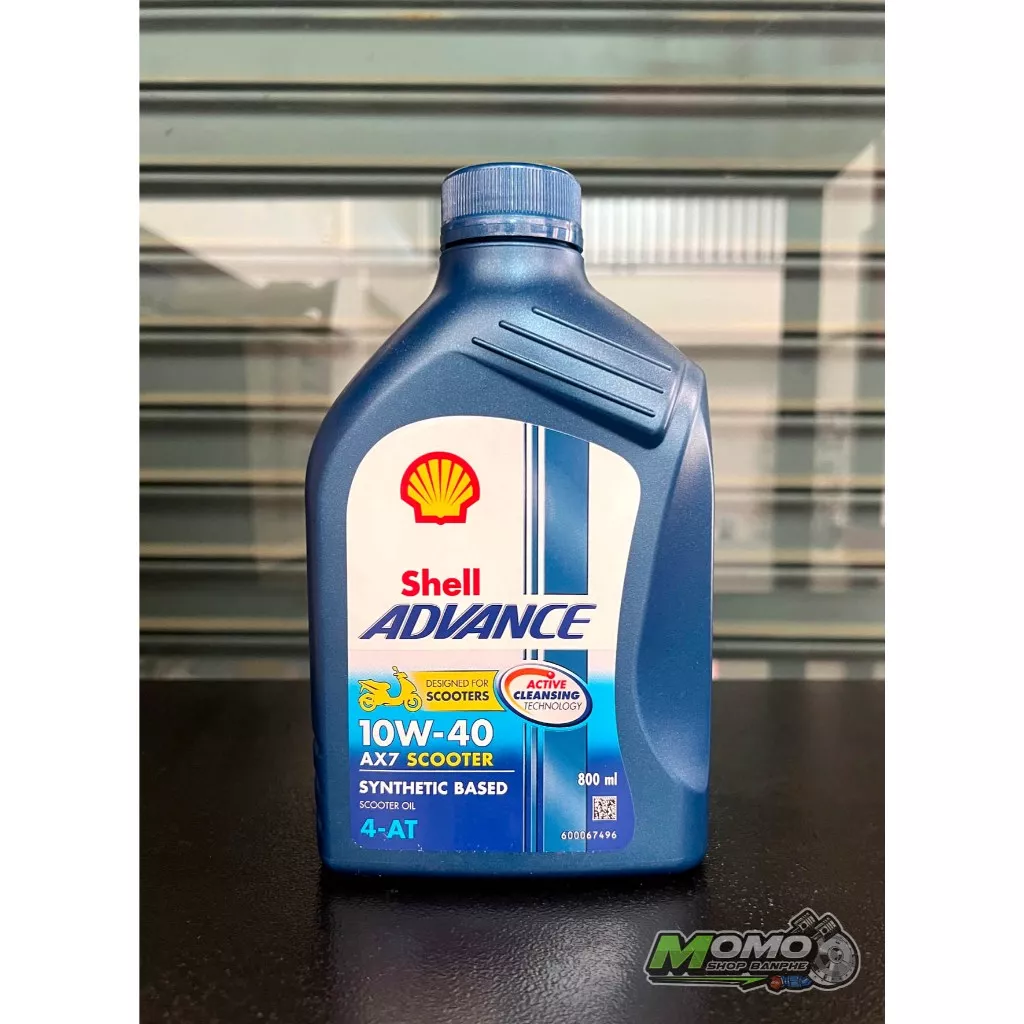 น้ำมันเครื่อง Shell Advance AX7 Scooter 10W-40 ขนาด 0.8 ลิตร สำหรับ Honda Giorno