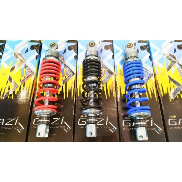 โช้คหลัง Gazi (แก๊สซี่) แท้ สูง 320mm ปรับรีบาวด์ได้ สำหรับ Giorno+, Lead125, Click, Mio, Fino