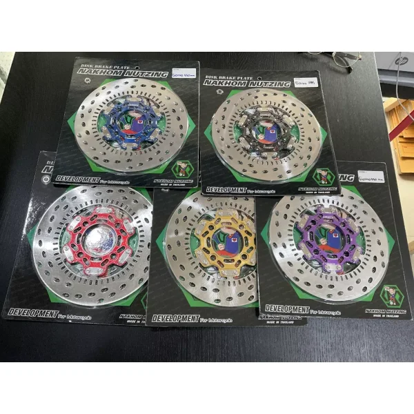 จานเบรคหน้า Honda Giorno ABS 220mm. ตรงรุ่น (ขนาดเท่าจานเดิม) งานน้าคม น็อตซิ่ง แข็งแรง ทนทาน มีประกัน