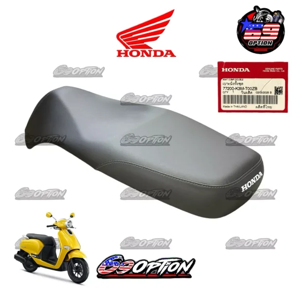 เบาะเดิม Honda Giorno แท้ศูนย์ (หนังสีดำ) รหัส 77200-K3M-T00ZB
