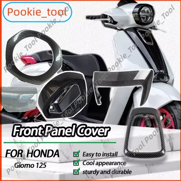 ชุดครอบแต่ง Honda Giorno 125 ลายเคฟล่าคาร์บอน พิมพ์น้ำ (ครอบไฟหน้า, ครอบไฟท้าย, ครอบเรือนไมล์)