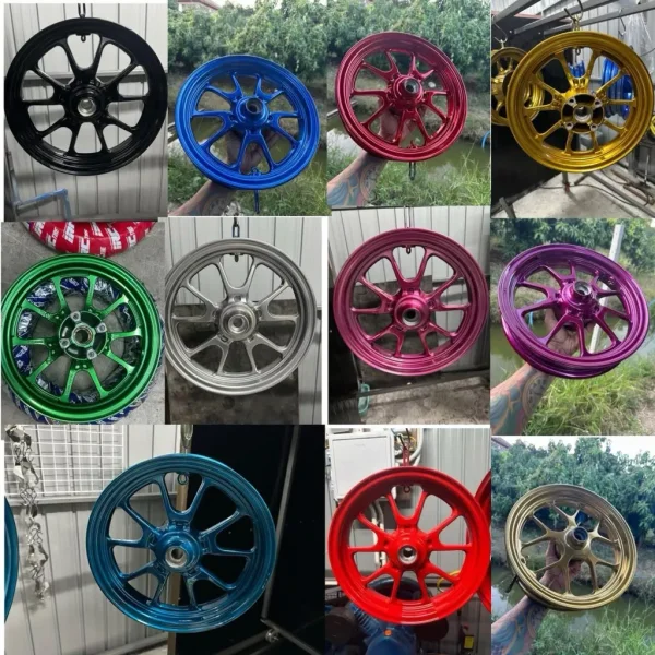 ล้อแท้ทำสีพาวเดอร์โค้ท Honda Giorno (คู่)