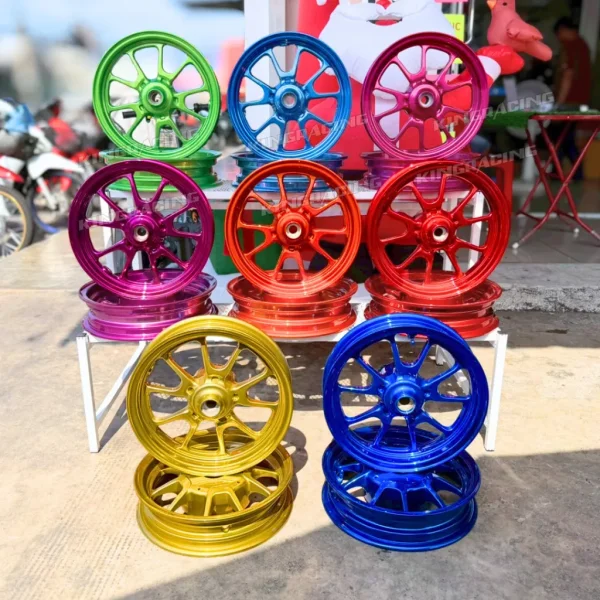 ล้อเดิม Honda Giorno ทำสีพาวเดอร์โค้ด (1คู่) ขอบ 12 นิ้ว