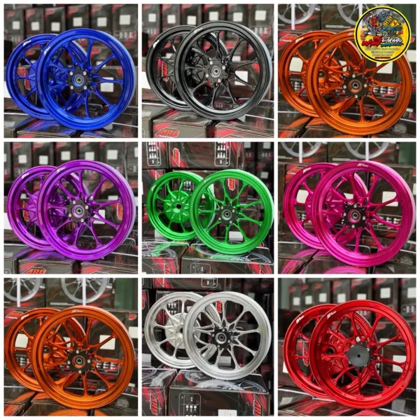 ล้อ CNC HONDA GIORNO ลาย 9 ก้าน แบรนด์ ARP | 8 สี ตรงรุ่น จีออโน่ ใหม่ล่าสุด